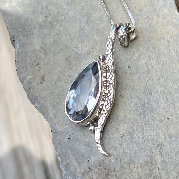 White Topaz Necklace - Picture 6 of 16